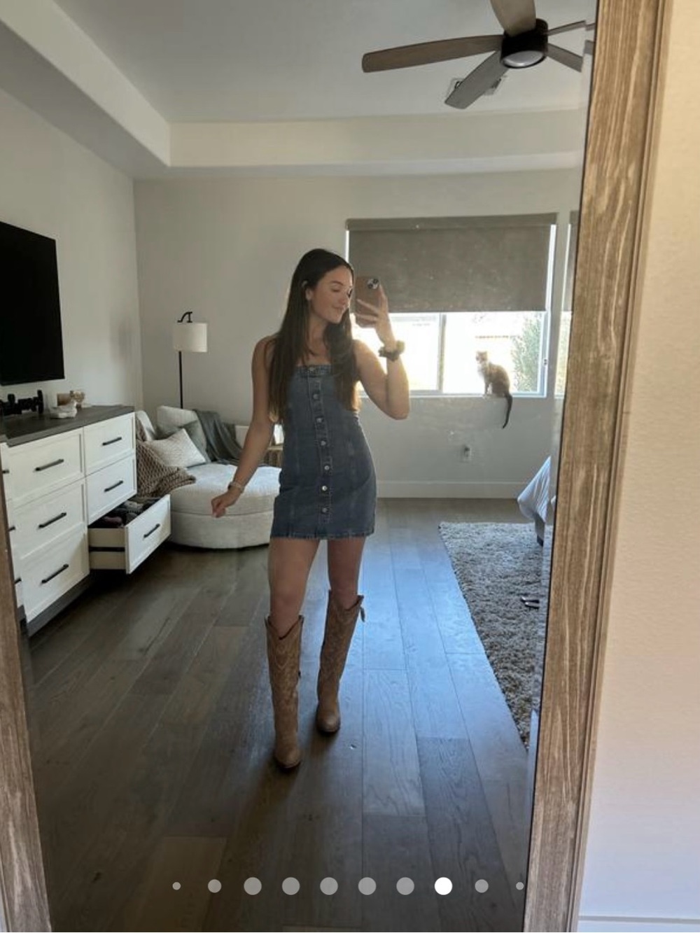 The A&F Mara Strapless Denim Mini Dress - Picture 2 of 6